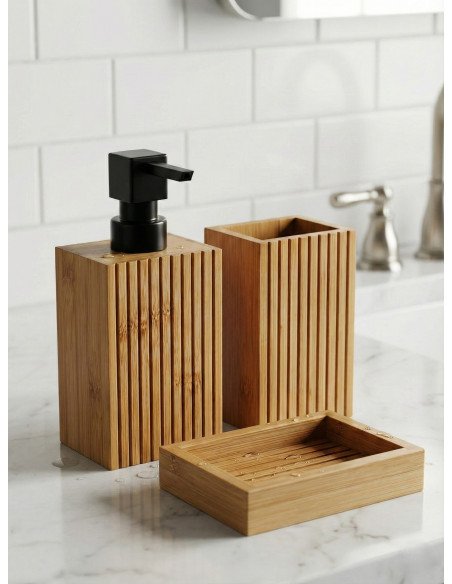 Set de Baño x3 Madera - Juli Design Home