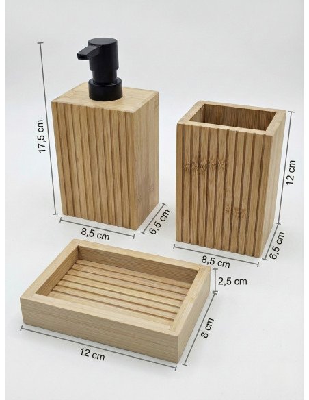 Set de Baño x3 Madera - Juli Design Home
