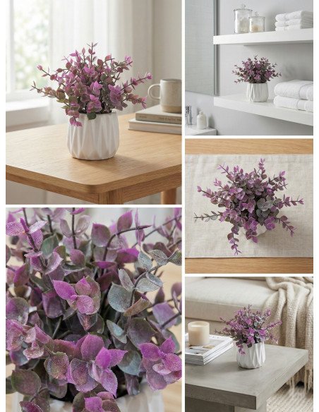 Planta Artificial Violeta Cerámica P1177 -  Juli Design Home