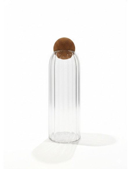 Botella Vidrio Con Tapa Esfera de Corcho 1300Ml - Juli Design Home