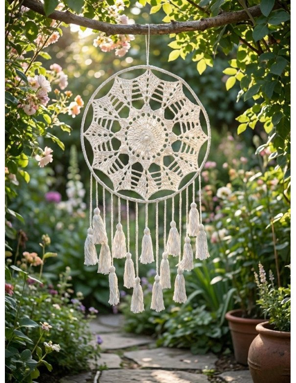 Atrapasueños Sonia Tejido en Crochet - Juli Design Home