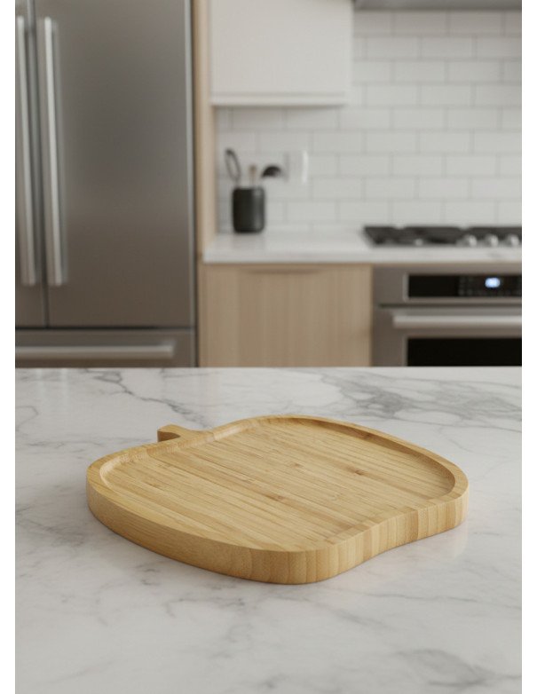 Bandeja Manzana Bambú - Juli Design Home