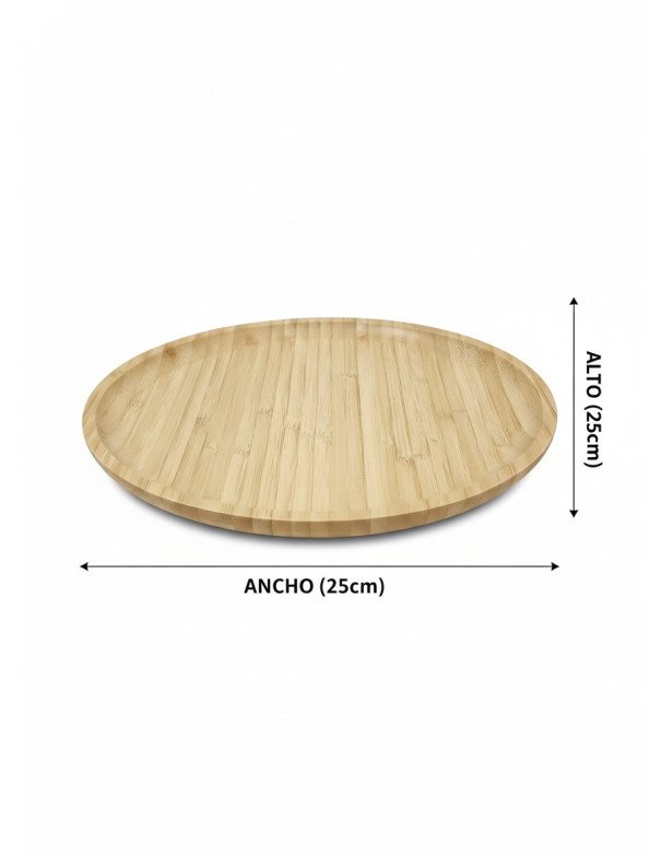 Bandeja / Plato de Bambú Circular - Juli Design Home