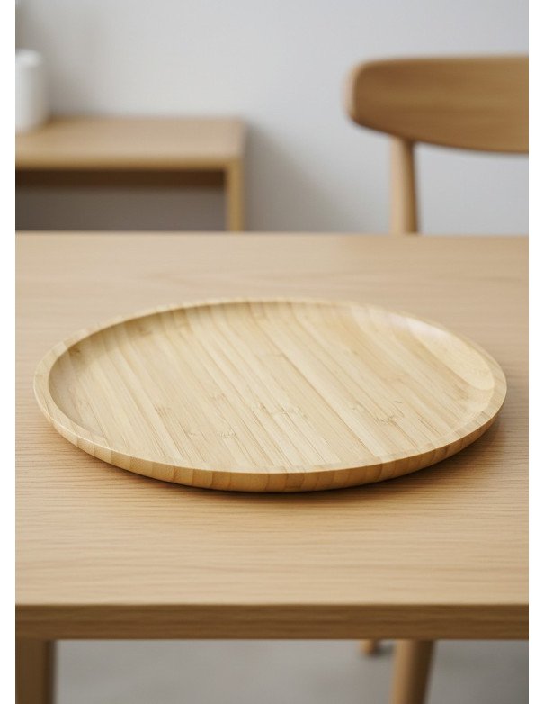 Bandeja / Plato de Bambú Circular - Juli Design Home