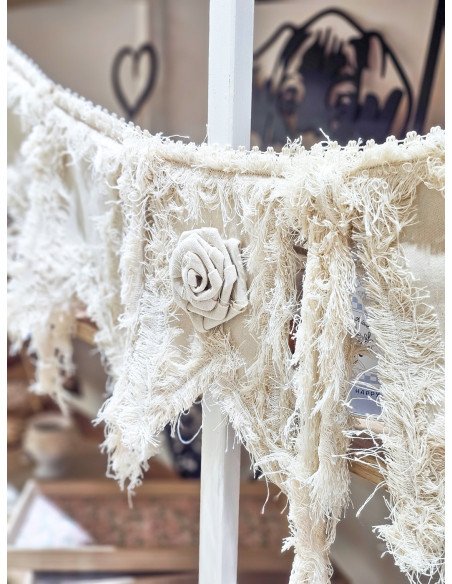 Banderines de Tela Rosa Decorativos - Juli Design Home