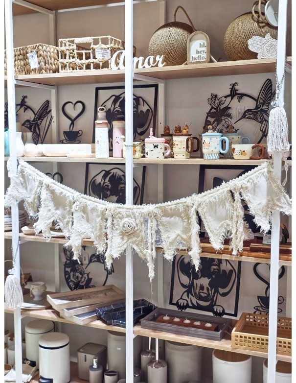 Banderines de Tela Rosa Decorativos - Juli Design Home