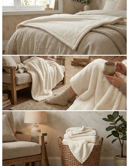 Manta Corderito (Natural) - Juli Design Home
