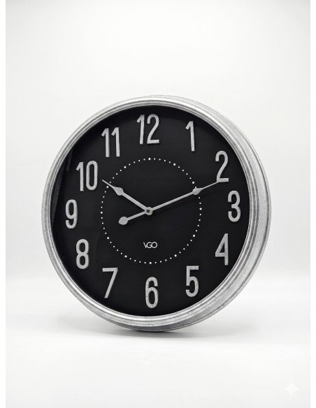 Reloj Negro/Plateado 50cm - Juli Design Home