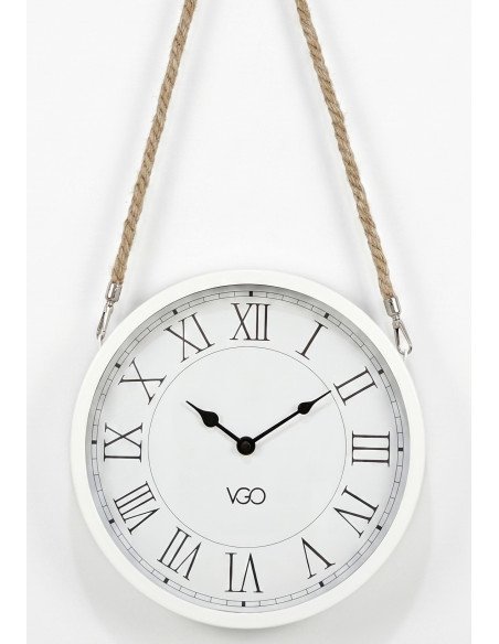 Reloj Colgante con Soga 27cm Blanco - Juli Design Home