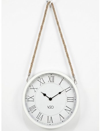 Reloj Colgante con Soga 27cm Blanco - Juli Design Home