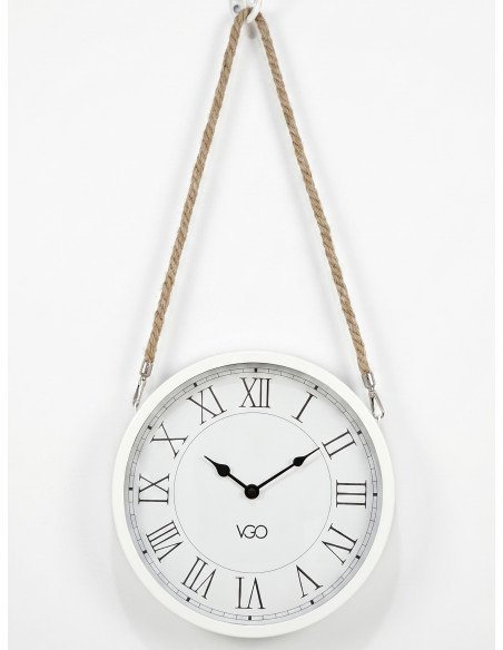 Reloj Colgante con Soga 27cm Blanco - Juli Design Home