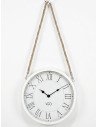 Reloj Colgante con Soga 27cm Blanco - Juli Design Home