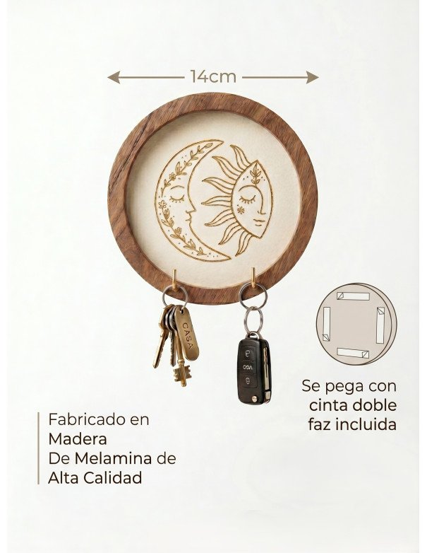 Porta Llaves Sol y Luna - Juli Design Home