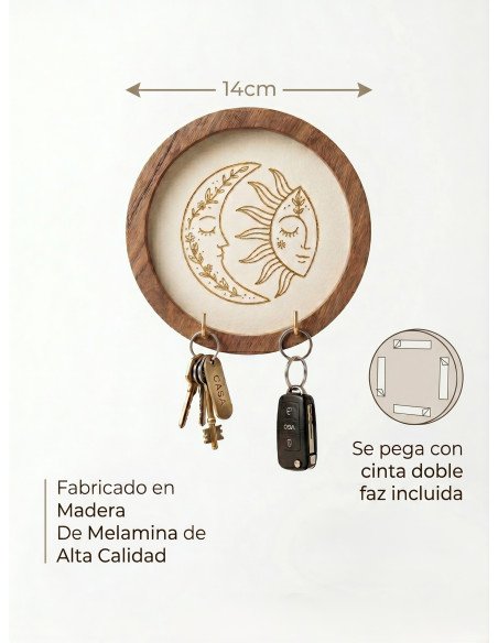 Porta Llaves Sol y Luna - Juli Design Home
