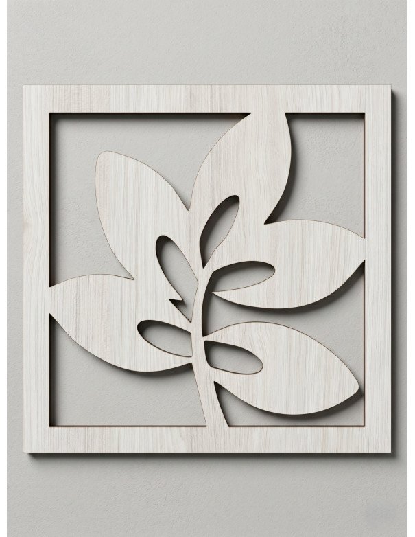 Cuadro Hoja III - Teka 35cm 6mm - Juli Design Home