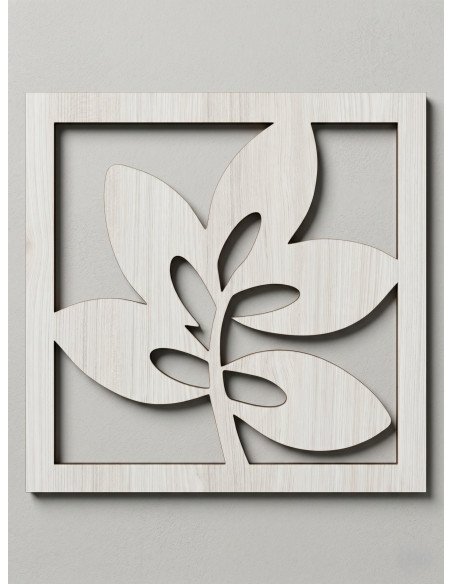 Cuadro Hoja III - Teka 40cm 6mm - Juli Design Home
