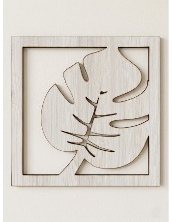 Cuadro Hoja IV - Teka 40cm 6mm - Juli Design Home