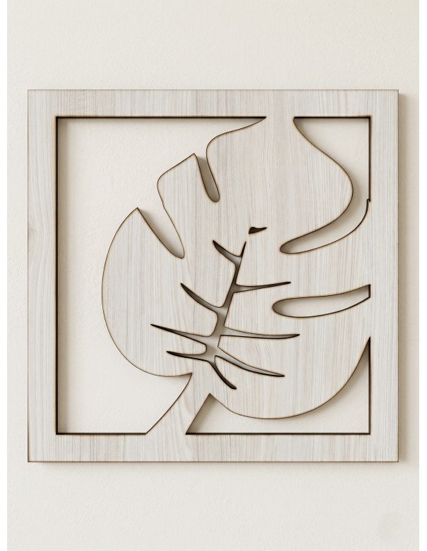 Cuadro Hoja IV - Teka 40cm 6mm - Juli Design Home