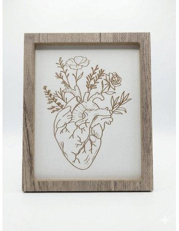 Cuadro Corazón Flores -  Juli Design Home