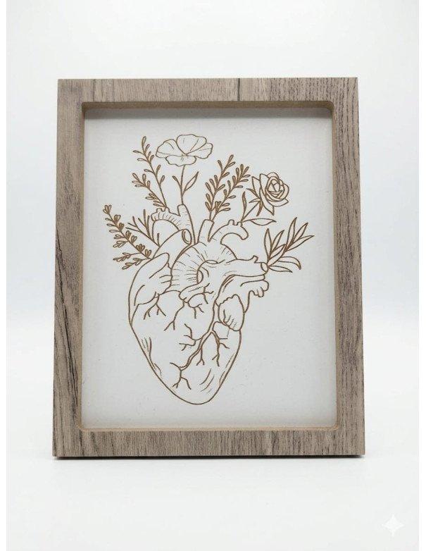 Cuadro Corazón Flores -  Juli Design Home