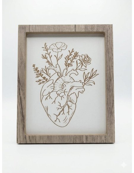 Cuadro Corazón Flores -  Juli Design Home