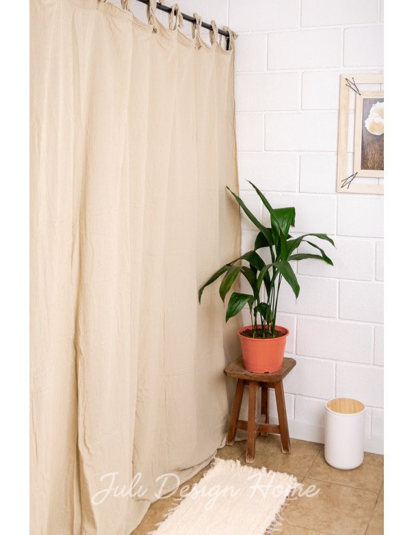 cortina de tela para baño