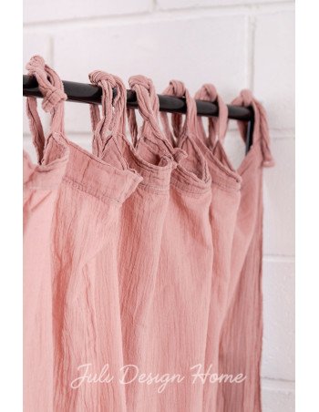 cortina para baño rosa
