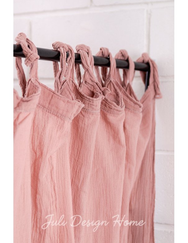 cortina para baño rosa