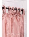cortina para baño rosa