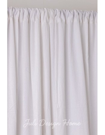 Juego de Cortinas Tusor Blanco - Juli Design Home 2